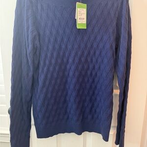 Lilly Pulitzer Men's Rich Blue Crewneck Sweater